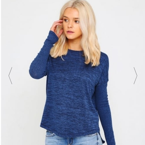 rag & bone Tops - Rag & Bone Amelie Long Sleeve Top Blue XS